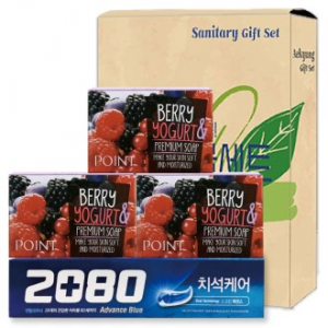 애경 위생 세트 1호 (2080 치약, 포인트비누*3p)