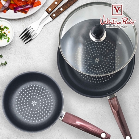 발렌티노루디 IH 후라이팬 2종 + 뚜껑 1종 세트 #2