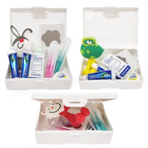 치아구급함 알뜰 4호 치간칫솔 4p 케이스 칫솔걸이 치약 세트