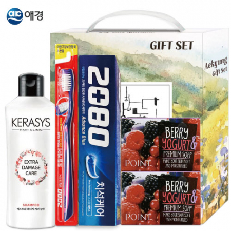 애경 실속 세트 6호 (샴푸, 치약, 비누2p, 칫솔)
