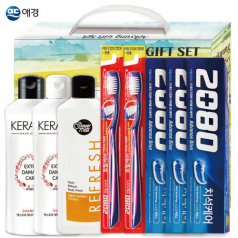 애경 프리미엄 세트7호 (샴푸, 린스, 바디, 치약3p, 칫솔2p)
