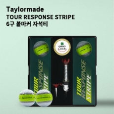 테일러메이드 투어 리스폰스 스트라이프 6구 볼마커 자석티 세트 (3cp)
