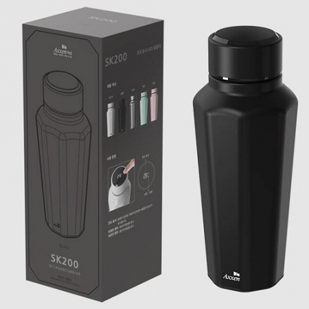 액센 SK200 대용량 온도표시 LED 옥 타곤 텀블러 (민트 / 핑크 / 화이트 / 실버 / 블랙) #2