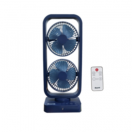 루베크 USB 충전식 듀얼팬, 360도 리모콘식 무선 듀얼팬 충전식 선풍기 강력한 바람 상하 좌우 만능 선풍기 #2