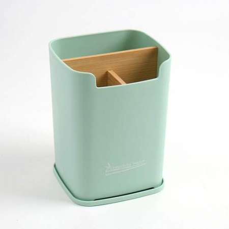 홈앤키친 물빠짐 베이직 수저통 칸막이 수저꽂이 (그린) #3