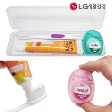치과용 스펀지치실 M케이스+LG미세모+페리오+치실50m 칫솔 치약 세트