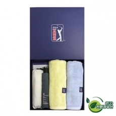 PGA 그린 3단 수동 우산 + 3단 수동 사각스키니 우산 + 180g 모달 면사 타올 2P 세트 (미니)