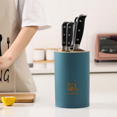 스윗키친 원형 칼블럭 식도보관 칼꽂이 (블루그린) #2