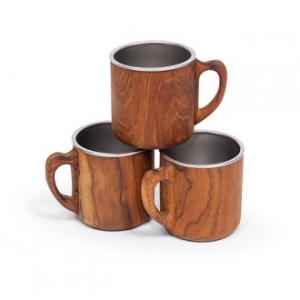 스테인레스 304 티크우드 머그컵 300ml // 국내생산