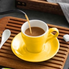 컬러팝 도자기 커피잔세트 티웨어 160ml (옐로우)