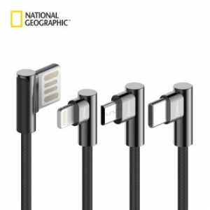 [내셔널지오그래픽] 90도 프리미엄 충전케이블 (C핀, 8핀)