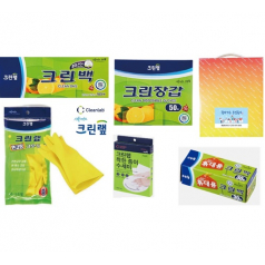 크린백 크린랩 크린랲 고급형 5종 세트 (손잡이 케이스) 고무장갑 크린 장갑 종이 수세미 휴대용 크린백포함