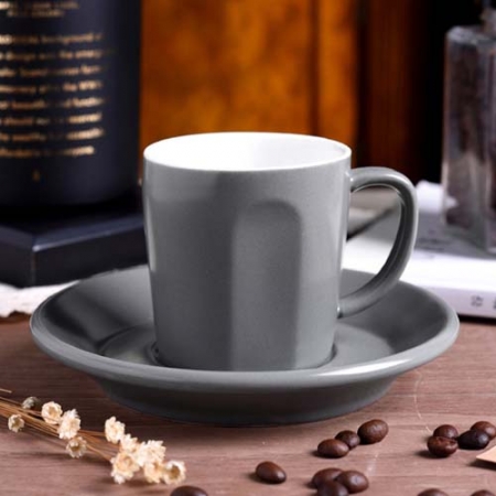 모던시티 도자기 베이직 커피잔 세트 (180ml) 모닝커피 홍차잔 (그레이) #2