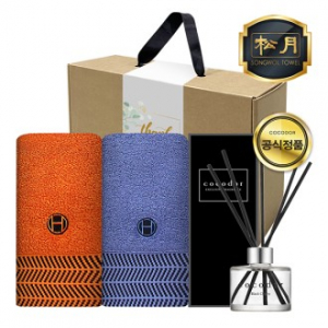 송월 프리미엄 디퓨저 3조 세트(호텔 어로우 타올 40 2매 + 코코도르 디퓨저 200타올 Ml 1개)