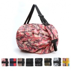 아코디언 다채로운 마트 가방 매직 휴대용 접이식 장바구니