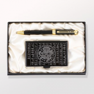 블랙 다이아몬드 볼펜  곤룡포 훈민 금속 명함케이스