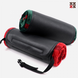 투톤체크극세사담요 + 가죽롤커버세트