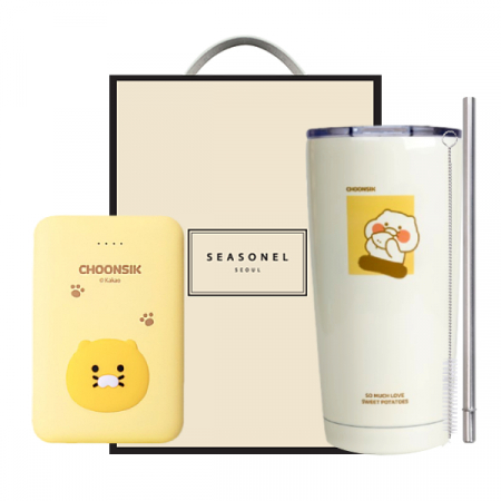 시즈넬 선물세트 카카오 보조배터리 +카카오 춘식이 빨대 텀블러 #2