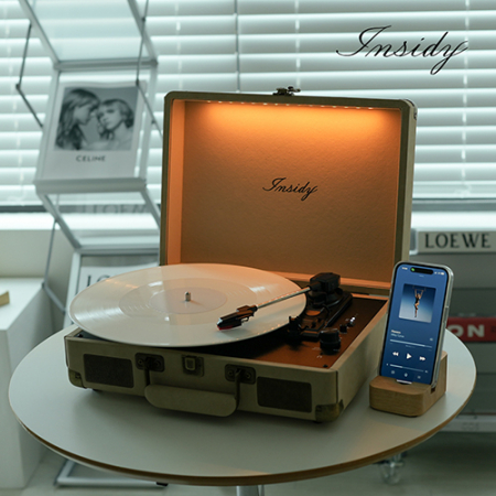 인사이디 조명 무드등 블루투스 LP 턴테이블 스피커 IBT-Retro LED #3