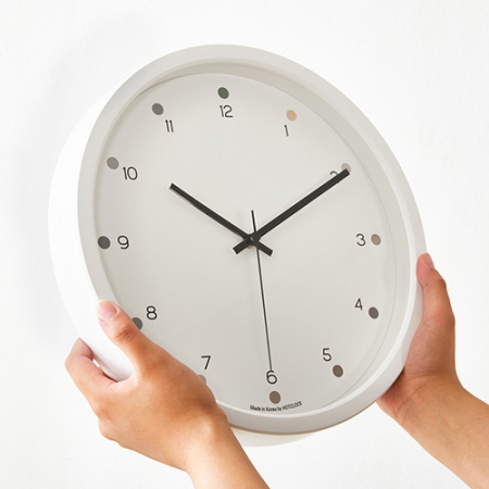 심플 크림베이지 벽시계 (300파이) #7