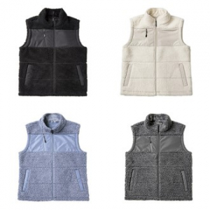 양털 후리스 뽀글이 배색 조끼 베스트 로고 인쇄 가능 단체복