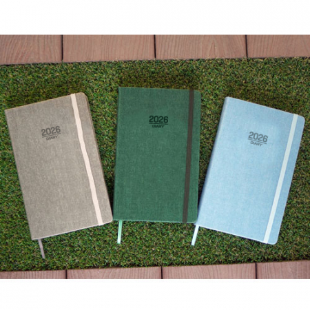 26년 슬림 트레이스 양장 다이어리 25절(양쪽 카드포켓)