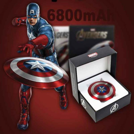 마블 굿즈 파워뱅크 고급 캡틴 보조배터리 6800mAh #2
