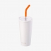 작은이미지: 락앤락 데일리 스트로우 컵 텀블러 550ml 실리콘 커버 스텐 빨대 화이트 #2