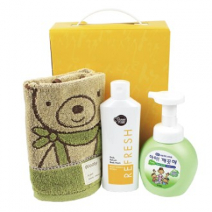 욕실용품세트 N-Y, 핸드타올 바디워시 손세정제 세트