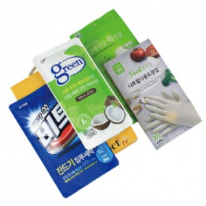 주방용품세트 N-M (비트 액체 세탁세제+피존 주방세제 리필+니트릴장갑+속장갑 4종세트)
