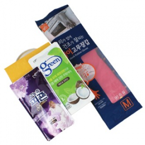 주방용품세트 N-K (걸이 고무장갑+피죤 섬유유연제+피존 주방세제 리필 3종)