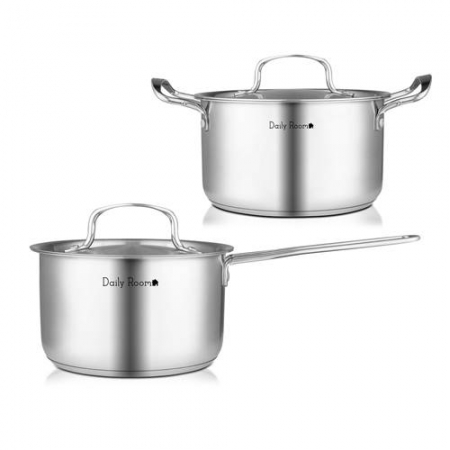 [데일리룸] IH 모노팟 냄비 2종 세트 (편수 18, 양수 20) #2