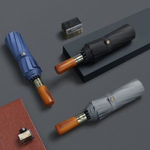 그루브 12k 우드 손잡이 3단 완전 자동우산