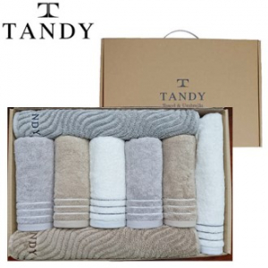 탠디 뉴웨이브 호텔 발매트 2매 + 40수 코마사 스트라이프 세면타올 6매 세트
