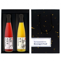 청숨 종합 1호 (오미자 500ml + 유자 500ml) 선물세트