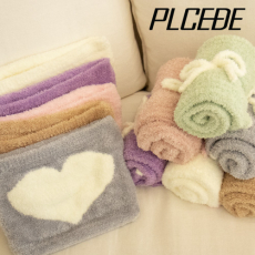 플씨드 소프트 극세사 파우치 쿠션 무릎담요세트