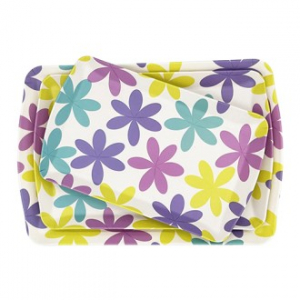 무광멜라민 웨이브쟁반 꽃잎 3P