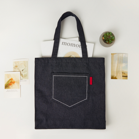 메이드유 데님 에코백 38 x 38 (옆폭8cm) #2