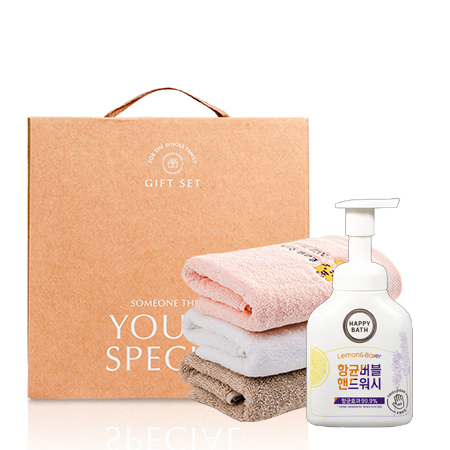 호텔타올 해피바스 항균버블 핸드워시 세트 수건 선물 세트 #2