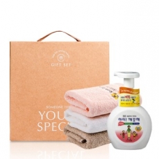 라라낭만 호텔타올 150g+아이깨끗해 핸드워시 레몬향 수건 선물세트