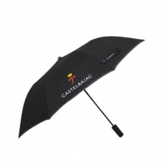 까스텔바작 원형 로고 플레이 2단 골프 자동 우산