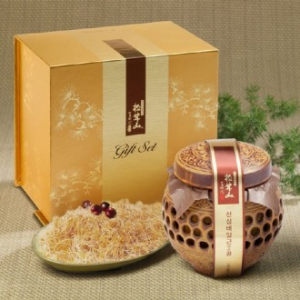 [산삼배양근 담은꿀]도자기 400g