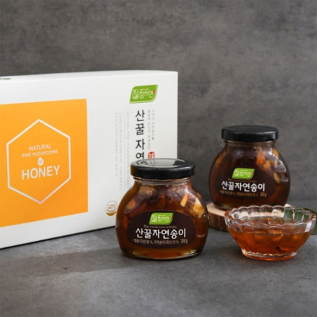 [산꿀자연송이]유리병 200g*2 #2