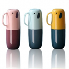 휴대용 여행용코끼리 손잡이 칫솔통, 칫솔 케이스 양치통세트 어린이 칫솔통