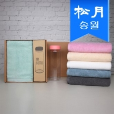 송월 스페셜 기프트 세트( 라이트 무지타올1p + 투명 보틀1p)