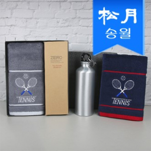 송월 스페셜 기프트 세트(테니스 세면타올1p + 메탈 스포츠 보틀1p)