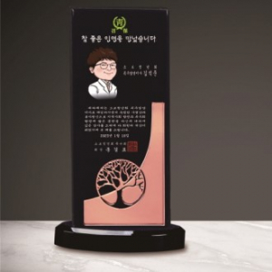 블랙크리스탈 상패 211 - 동색 나무