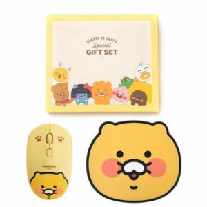 카카오프렌즈 새날 선물세트4 춘식이 미소 무선 마우스 + 패드