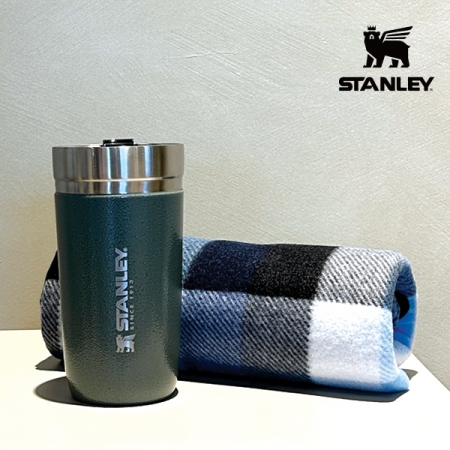 센트라도 네이처 담요 + 스탠리 고진공 텀블러 473ml 세트 #3