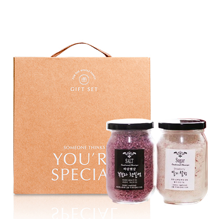 설탕이랑 소금이랑 320ml 원형 유리병 2종 세트 #2